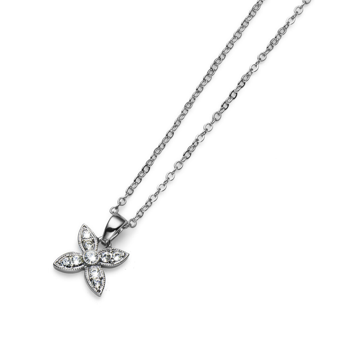 SONY DSC آویز کریستال مدل زنبق نقره ای - Image 1